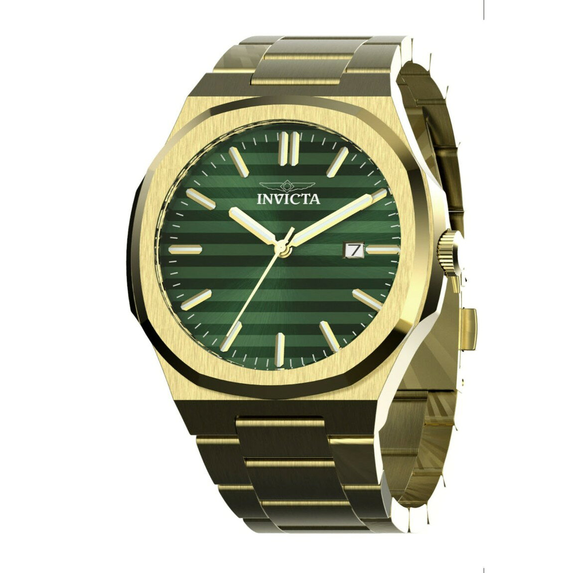 Invicta Speedway 腕時計 43mm ゴールド グリーン文字盤 ステンレス メンズ 50175