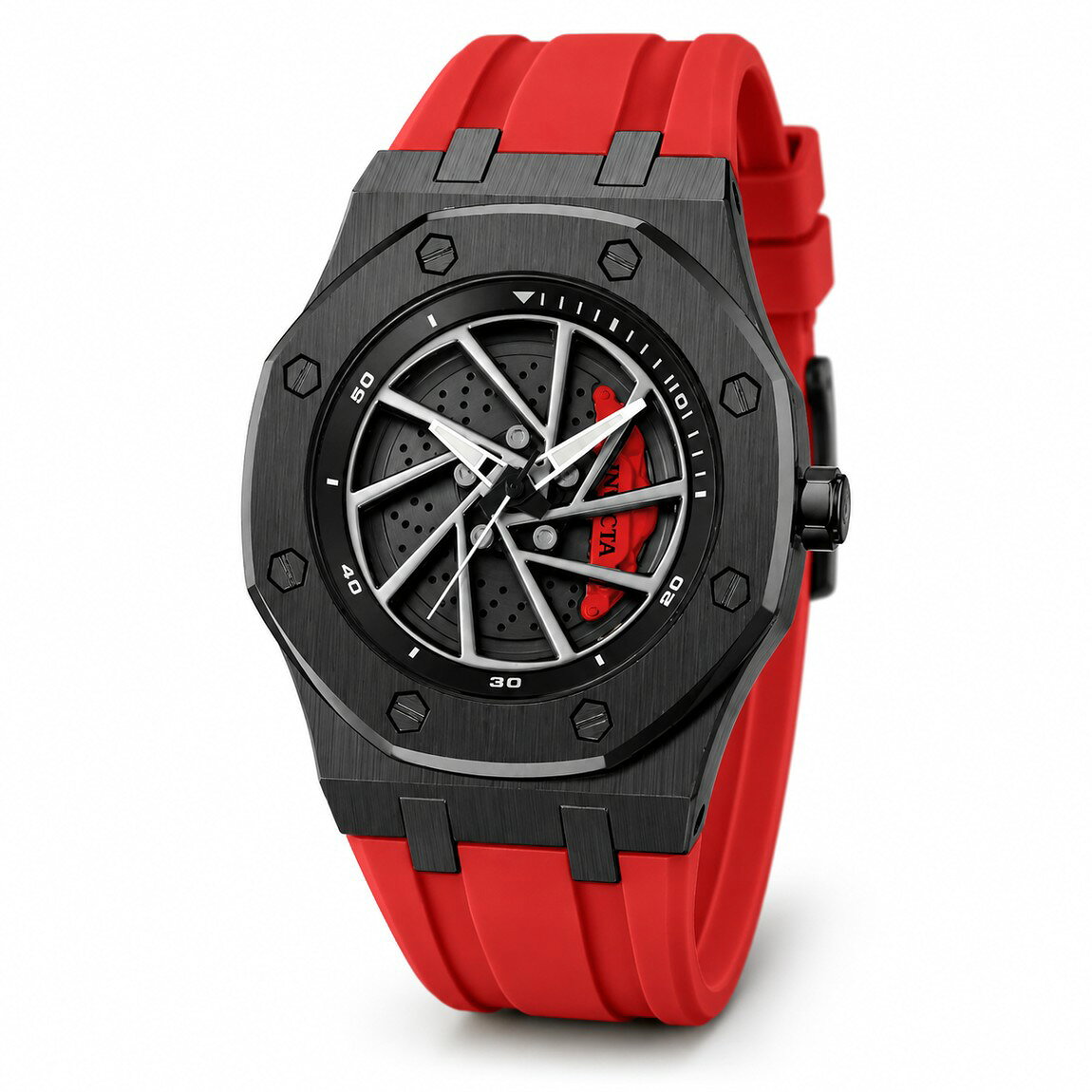 PRODUCT DETAILS Invicta Speedway Rim 腕時計 42mm ブラック/カッパー文字盤 レッド シリコンバンド メンズ 69491【商品仕様】・ ムーブメント：クォーツ・ キャリバー：MG68・ ケース素材：ステンレススチール・ ケース径：42mm・ ケースカラー：ブラック・ バンド素材：シリコン・ バンド幅：27mm・ バンド長：185mm・ 文字盤色：ブラック、カッパー・ 風防：フレームフュージョン・ 防水性能：30m・ リューズ：プッシュ式【特徴】・ InvictaのSpeedway Rimコレクションに属し、アクティブなシーンとビジネスシーンの双方に適したモデルです。・ ブラックのケースに鮮やかなレッドのシリコン製バンドを組み合わせています。・ 文字盤にはブラックとカッパーの配色が採用されています。・ 風防には耐性に優れたフレームフュージョンクリスタルを使用しています。 ■ 商品について 海外輸入品（説明書は英語表記の場合あり） ■ ご注意 ・掲載画像は実物に近い色味になるよう調整しておりますが、ご利用の環境により差異が生じる場合があります。・複数店舗で在庫を共有しているため、ご注文後に在庫切れとなる場合がございます。 ■ 納期について お届けの目安を必ずご確認ください。 海外正規ルート仕入れ品 海外ブランド ▼ 海外正規ブランド店 正規代理店 ▼ 当 店 ※本商品は並行輸入品です 製造元は正規品と同一のブランド・メーカーです。当店では海外正規ルートより仕入れた商品を取り扱っております。流通ルートが異なるのみで、商品自体に違いはございません。 ── 当店の商品について ── 正規品のみ取り扱い 海外正規店・正規代理店から商品を直接仕入れ、国内に輸入して販売しております。 日本未入荷・海外限定モデルも多数 日本未入荷・海外限定モデルも多数取り扱っております。サイズ・カラー違いや海外限定で販売された製品など、日本では手に入りにくいアイテムをお届けいたします。 お求めやすい価格の理由 海外市場での価格差や流通ルートの違いにより、国内販売価格よりお求めやすくなっております。品質はそのままに、よりお手頃な価格でお届けいたします。 安心保証 ご使用前に万が一、製品に不具合がございました場合は、交換または商品代金のご返金にて対応させていただきます。商品到着後5日以内にご連絡ください。 ご注意 海外からの輸入品となります。海外輸送のため、外箱に軽微なスレ等がある場合がございますが、商品本体には影響ございません。 ※在庫状況は仕入先の在庫情報をもとに出来る限り正確に表示しておりますが、取寄せ商品のため、タイミングによりご注文後に欠品・キャンセルとなる場合がございます。 お探しの商品がございましたら、お気軽にご相談ください。