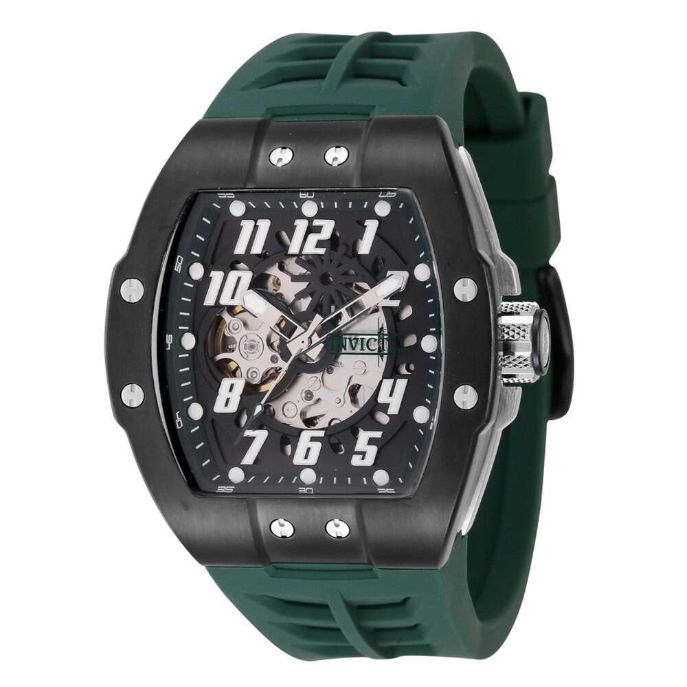 Other - Invictaインビクタ S1 ラリー パルスコア メンズ 腕時計 自動巻き 44mm グリーン ブラック シリコンベルト スケルトン文字盤 50m防水