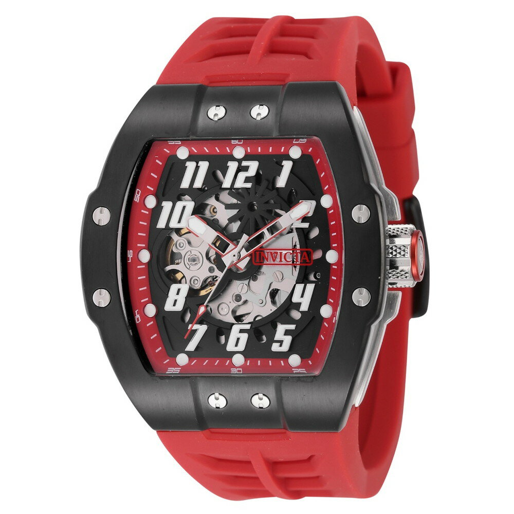 商品説明 インビクタ S1ラリー メンズ 腕時計 自動巻き ブラックケース レッドシリコンバンド スケルトン文字盤 50m防水 アナログ【商品仕様】・ ムーブメント：自動巻き（日本製 NH70）・ ケースサイズ：44mm・ ケース素材：ステ...