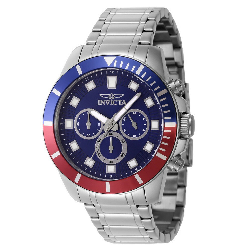 Invictaインビクタ Pro Diver メンズ 腕時計 クオーツ ステンレス 50m防水 ブラック文字盤 シルバー