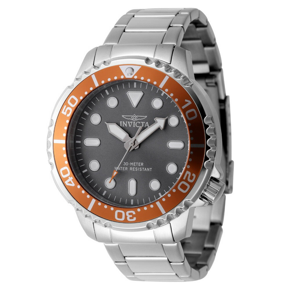 商品説明 インビクタ プロダイバー メンズ 腕時計 クォーツ 48mmケース ステンレスベルト グレー文字盤 逆回転防止ベゼル 30m防水【商品仕様】・ ムーブメント：クォーツ（日本製）・ ケースサイズ：48mm・ ケース素材：ステンレスス...