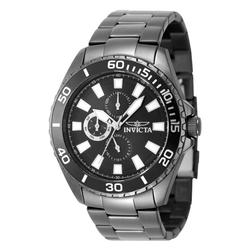 商品説明 インビクタ プロダイバー アイアンウェーブ メンズ 腕時計 クォーツ 46mm ステンレスベルト チャコール 50m防水【商品仕様】・ ケースサイズ：46mm・ ムーブメント：クォーツ（日本製）・ 防水性能：50m・ 風防：フレイムフュージョンクリスタル・ 文字盤カラー：チャコール・ 文字盤素材：真鍮・ ベルト素材：ステンレススチール・ ベルト長：185mm・ ベルト幅：24mm・ ベゼル機能：単方向回転式【特徴】・ チャコールカラーで統一されたケースとブレスレットが特徴的なデザイン・ 風防には耐久性に優れたフレイムフュージョンクリスタルを採用・ 精度と信頼性の高い日本製のクォーツムーブメントを搭載・ 安全性の高いフォールドオーバークラスプと逆回転防止ベゼルを装備 商品について 本製品は海外からの輸入品です。取扱説明書が付属する場合は英語表記となり、日本語説明書は付属しておりません。 ご注意 商品イメージは極力商品本来の色が出るよう注意していますが、 ご覧になる環境（ディスプレイ機器、画面解像度） などにより、 若干の違いが出ることがあります。在庫管理に関しましては細心の注意を払っておりますが、他サイトとの併売の為、在庫切れの場合がございます。万が一売り切れの場合はメールご連絡させていただきます。 納期について お届けの目安を必ずご確認ください。