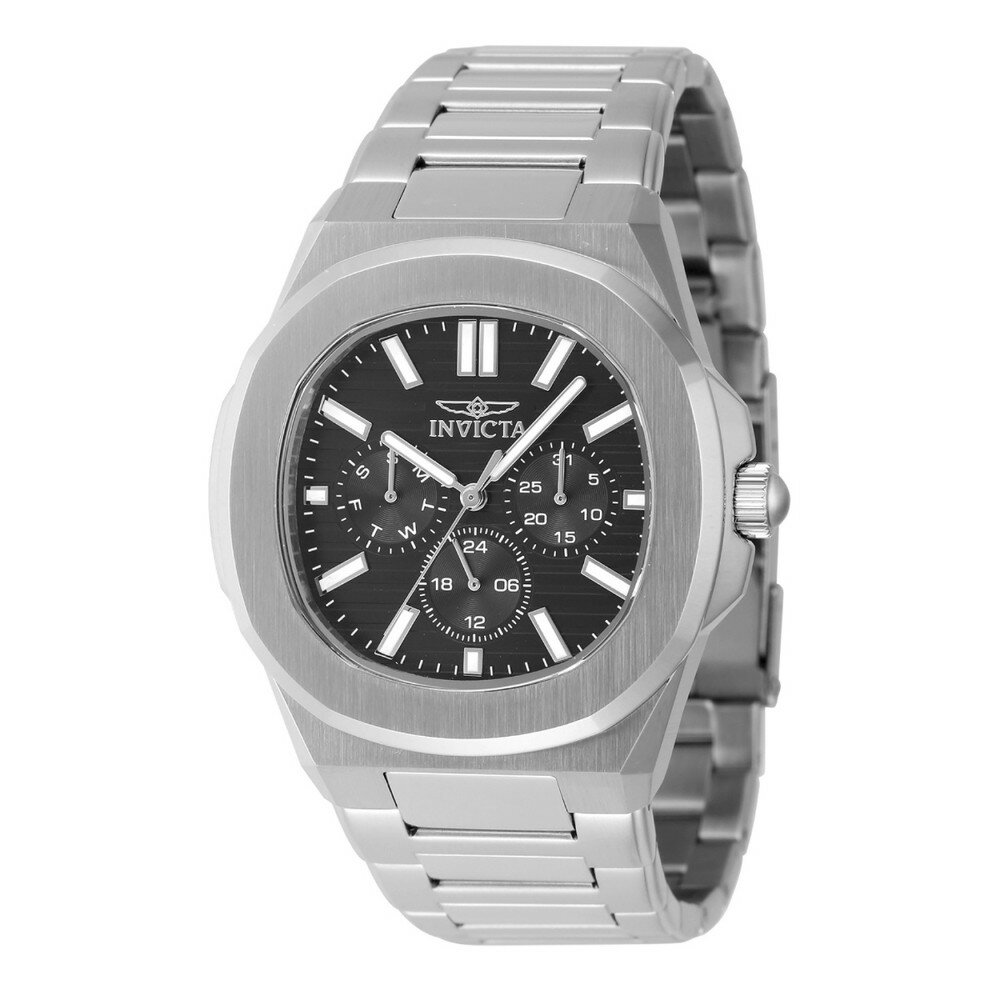 Invictaインビクタ Speedway スピードウェイ メンズ 腕時計 クオーツ アナログ ステンレススチール ブラック 50m防水 日付 曜日表示