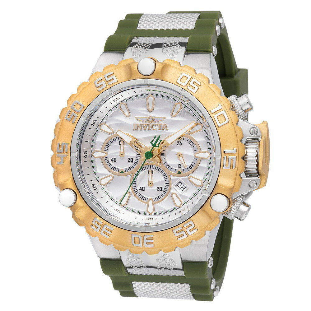 Invictaインビクタ Subaqua Poseidon メンズ 腕時計 クオーツ クロノグラフ プロトタイプ オリーブグリーン ステンレス シリコンベルト 100m防水