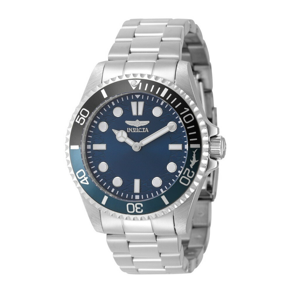 商品説明 インビクタ プロダイバー メンズ 腕時計 クオーツ 100m防水 43mmケース ステンレスベルト ブルー文字盤 ダイバーズウォッチ【商品仕様】・ ケースサイズ：43mm・ ケース素材：ステンレススチール・ ベルト素材：ステンレススチール・ 風防：ミネラルガラス・ 文字盤カラー：ブルー・ ムーブメント：クオーツ（日本製）・ 防水性能：100m・ 腕周り：185mm・ ベルト幅：22mm・ ベゼル機能：逆回転防止ベゼル・ 留め具：ダブルロック式【特徴】・ 100mの防水性能を備えたダイバーズデザインのタイムピース・ 視認性に優れたブルーの真鍮製ダイヤルに蓄光機能を搭載・ 耐久性の高いステンレススチール製のケースとバンドを採用・ 日本製のクオーツムーブメントによる安定した動作性能・ 誤作動を防止する逆回転防止ベゼルとねじ込み式リューズを装備 商品について 本製品は海外からの輸入品です。取扱説明書が付属する場合は英語表記となり、日本語説明書は付属しておりません。 ご注意 商品イメージは極力商品本来の色が出るよう注意していますが、 ご覧になる環境（ディスプレイ機器、画面解像度） などにより、 若干の違いが出ることがあります。在庫管理に関しましては細心の注意を払っておりますが、他サイトとの併売の為、在庫切れの場合がございます。万が一売り切れの場合はメールご連絡させていただきます。 納期について お届けの目安を必ずご確認ください。
