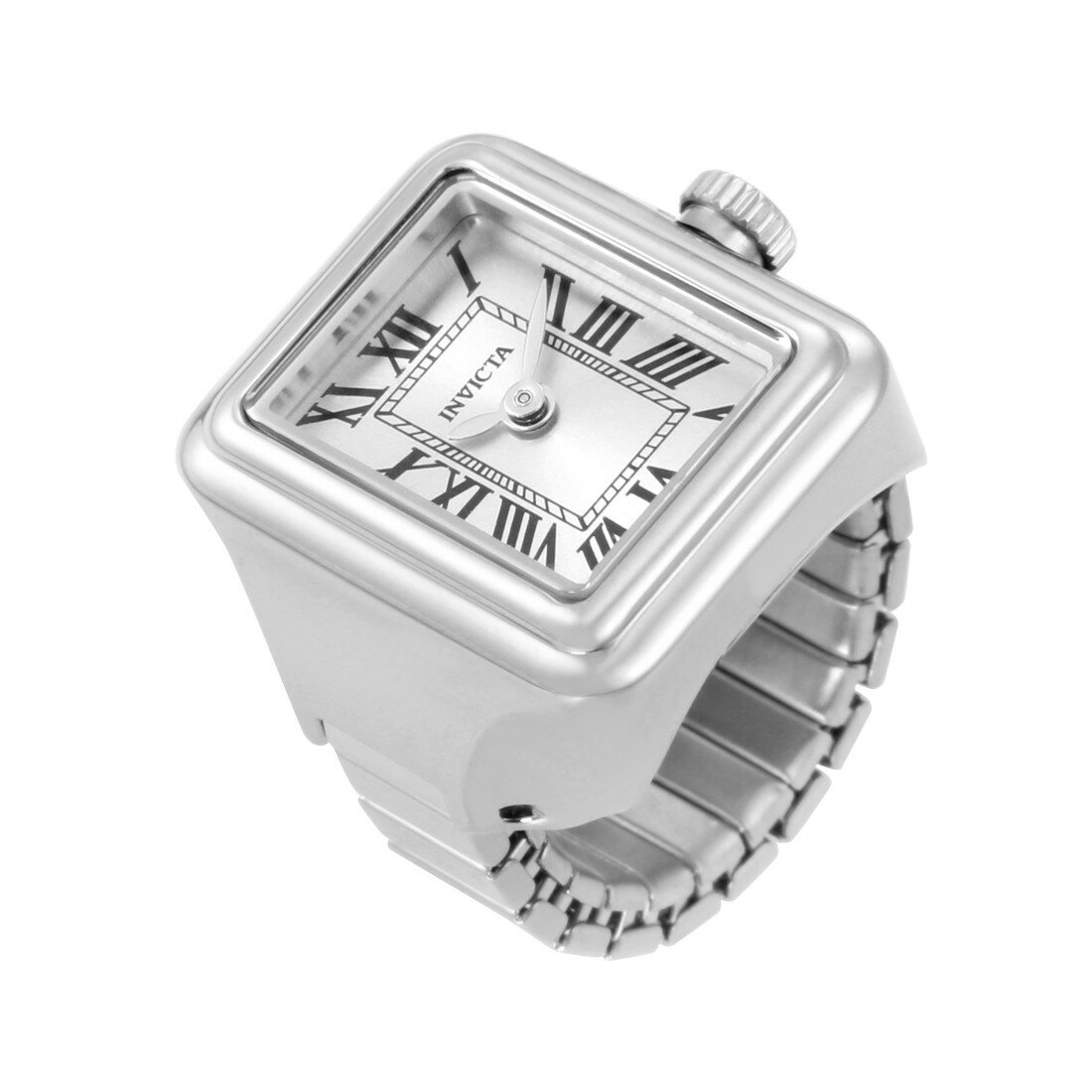 商品説明 インビクタ アンジェル レディース リングウォッチ 18mm スチール シルバー ダイヤル クォーツ 指輪型腕時計 指時計 30m防水【商品仕様】ムーブメント：クォーツケースサイズ：18mmケース素材：ステンレススチールベルト素材：ステンレススチール文字盤カラー：シルバー文字盤素材：ブラス(真鍮)風防：ミネラルクリスタル防水性能：30m防水【特徴】指先にエレガントな輝きを添える、アンジェルコレクションのリングウォッチです。シルバーの文字盤とスチールケースの組み合わせが、洗練された上品な印象を与えます。風防には傷に強く保護性の高いミネラルクリスタルを採用しました。アクセサリー感覚で装着でき、日常のコーディネートを華やかに彩る指時計です。 商品について 本製品は海外からの輸入品です。取扱説明書が付属する場合は英語表記となり、日本語説明書は付属しておりません。 ご注意 商品イメージは極力商品本来の色が出るよう注意していますが、 ご覧になる環境（ディスプレイ機器、画面解像度） などにより、 若干の違いが出ることがあります。在庫管理に関しましては細心の注意を払っておりますが、他サイトとの併売の為、在庫切れの場合がございます。万が一売り切れの場合はメールご連絡させていただきます。 納期について お届けの目安を必ずご確認ください。