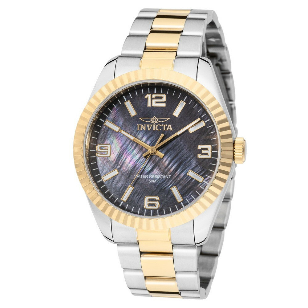 Invictaインビクタ Specialty メンズ 腕時計 クォーツ ゴールド ステンレススチール マザーオブパール ..