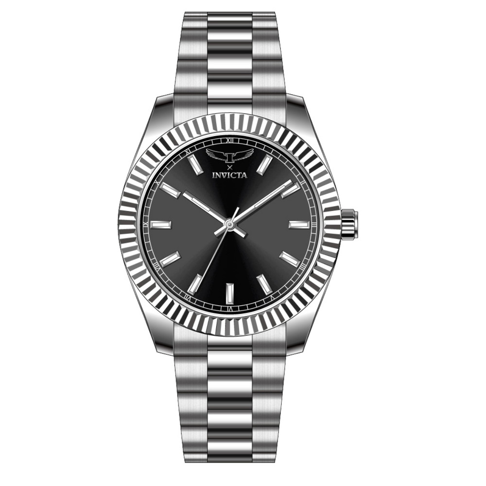 Invictaインビクタ スペシャリティ メンズ 腕時計 クォーツ ステンレススチール ブラック 銅文字盤 アナログ ビジネス 防水