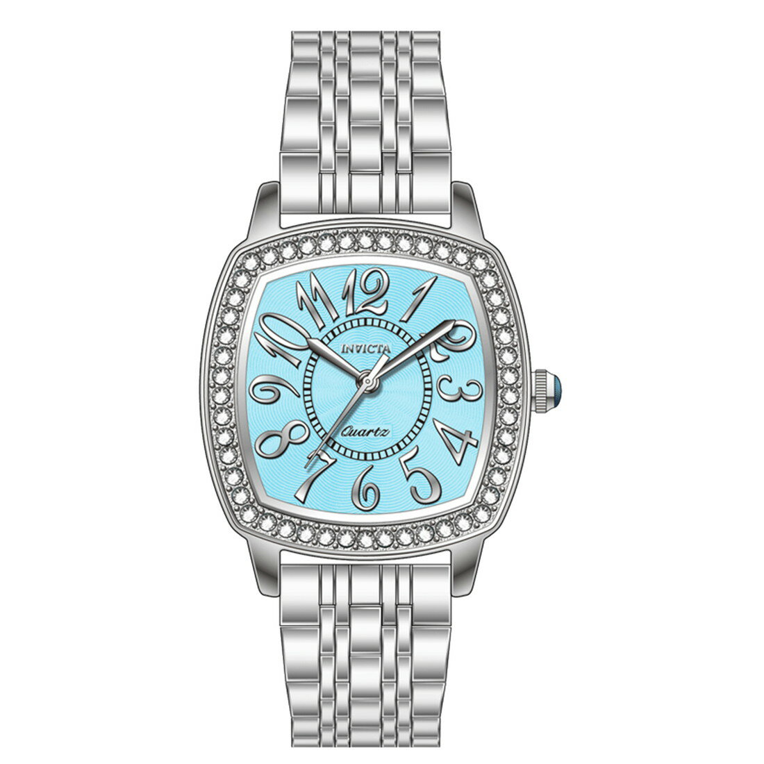 商品説明 インビクタ Invicta ワイルドフラワー レディース 腕時計 31mmケース クォーツ ブルーダイヤル ステンレスベルト アナログ 防水 エレガント【商品仕様】ムーブメント：クォーツケース素材：ステンレススチールケース径：31mmベルト素材：ステンレススチールベルト幅：16mmベルト長：18mm風防：フレイムフュージョンクリスタル文字盤カラー：ブルー防水性能：30m【特徴】インビクタのワイルドフラワーコレクションは、エレガントさと力強さを兼ね備えた女性のための腕時計です。洗練されたブルーのダイヤルとシルバーカラーのステンレスベルトが、手元を華やかに演出します。正確なクォーツムーブメントを搭載し、日常のわずかな水濡れにも対応する30m防水性能を備えています。耐久性に優れたフレイムフュージョンクリスタルの風防を採用しており、デザイン性と実用性を両立したモデルです。 商品について 本製品は海外からの輸入品です。取扱説明書が付属する場合は英語表記となり、日本語説明書は付属しておりません。 ご注意 商品イメージは極力商品本来の色が出るよう注意していますが、 ご覧になる環境（ディスプレイ機器、画面解像度） などにより、 若干の違いが出ることがあります。在庫管理に関しましては細心の注意を払っておりますが、他サイトとの併売の為、在庫切れの場合がございます。万が一売り切れの場合はメールご連絡させていただきます。 納期について お届けの目安を必ずご確認ください。