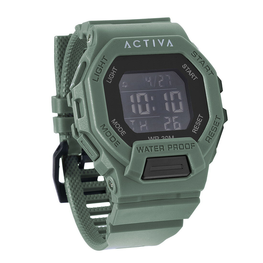 Rakuten - Invictaインビクタ アクティバ メンズ レディース ユニセックス 腕時計 デジタル 50mmケース グリーン TPUベルト 50m防水 ストップウォッチ LEDライト カジュアル