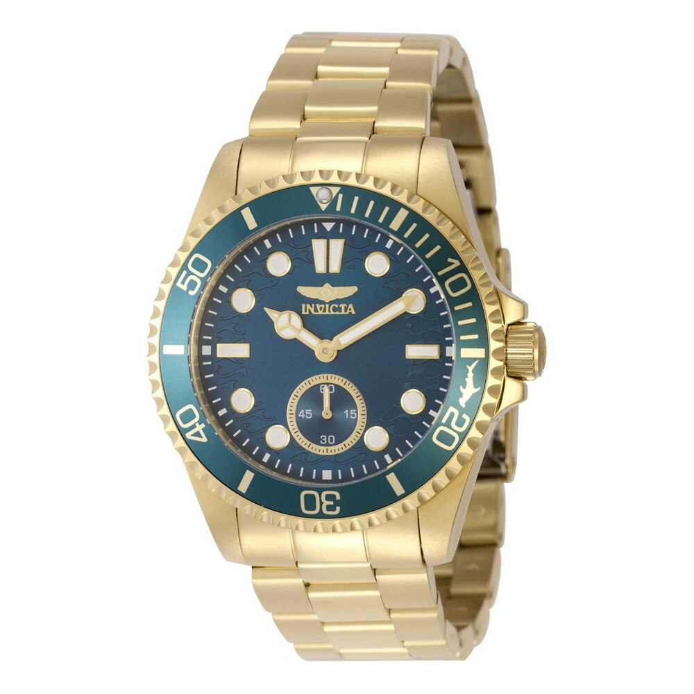 Other - Invictaインビクタ プロダイバー メンズ 腕時計 ゴールド ブルー文字盤 ステンレス クォーツ 100m防水 43mm