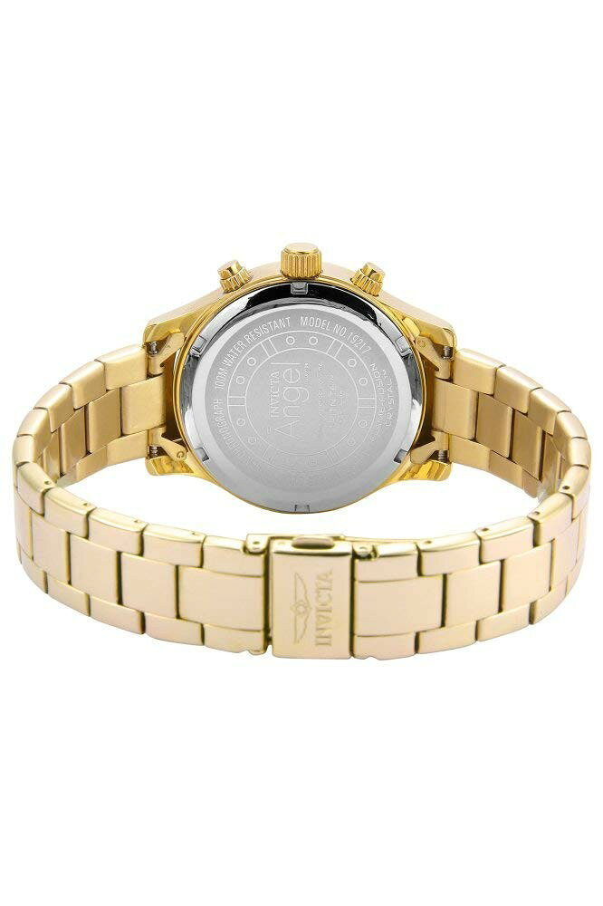Basqueバスクのインビクタ Angel レディース クォーツ クロノグラフ 100m防水 ゴールド ステンレス 38mm｜アングル3