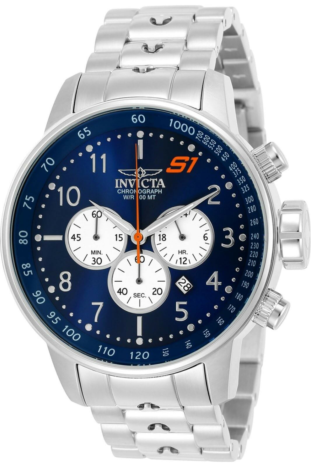 インビクタ S1 Rally メンズ クロノグラフ シルバー ステンレス 48mm ブルー文字盤