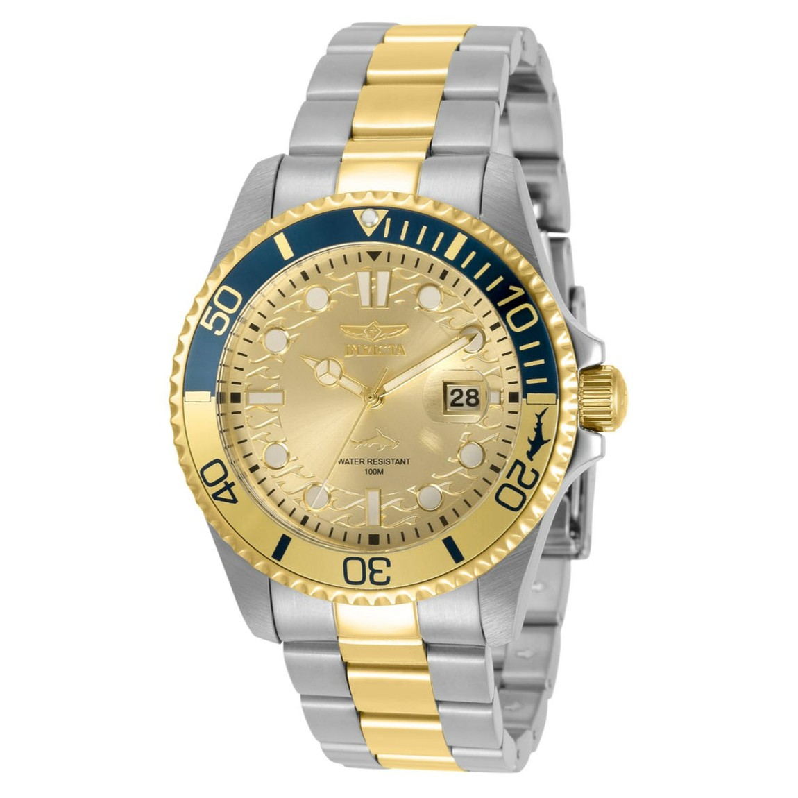 Invicta Pro Diver Currentwave 腕時計 43mm ゴールド文字盤 ステンレススチール ゴールド メンズ 30948