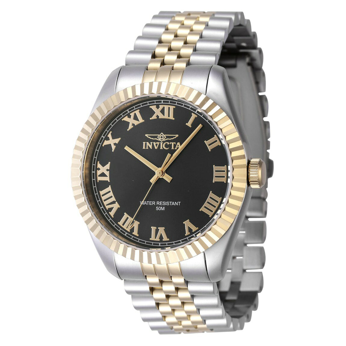 PRODUCT DETAILS Invicta Specialty Windsor 腕時計 43mm ブラック文字盤 ゴールド ステンレス メンズ 47401【商品仕様】・ ムーブメント：クォーツ (TMI PC21)・ ケース素材：ステンレススチール・ ケース径：43mm・ バンド素材：ステンレススチール・ バンド幅：22mm・ バンド長：178mm・ 文字盤色：ブラック・ 風防：ミネラルクリスタル・ 防水：50m・ クリュウタイプ：プッシュ式【特徴】・ 1837年にスイスで創業された歴史を持つInvictaのSpecialtyコレクションです。・ シルバーカラーのケースに、ゴールドを組み合わせたステンレススチールバンドを採用しています。・ 真鍮素材のブラックダイアルを、独自のミネラルクリスタル風防が保護します。・ TMI PC21クォーツムーブメントを搭載し、50mの防水性能を備えています。 ■ 商品について 海外輸入品（説明書は英語表記の場合あり） ■ ご注意 ・掲載画像は実物に近い色味になるよう調整しておりますが、ご利用の環境により差異が生じる場合があります。・複数店舗で在庫を共有しているため、ご注文後に在庫切れとなる場合がございます。 ■ 納期について お届けの目安を必ずご確認ください。 海外正規ルート仕入れ品 海外ブランド ▼ 海外正規ブランド店 正規代理店 ▼ 当 店 ※本商品は並行輸入品です 製造元は正規品と同一のブランド・メーカーです。当店では海外正規ルートより仕入れた商品を取り扱っております。流通ルートが異なるのみで、商品自体に違いはございません。 ── 当店の商品について ── 正規品のみ取り扱い 海外正規店・正規代理店から商品を直接仕入れ、国内に輸入して販売しております。 日本未入荷・海外限定モデルも多数 日本未入荷・海外限定モデルも多数取り扱っております。サイズ・カラー違いや海外限定で販売された製品など、日本では手に入りにくいアイテムをお届けいたします。 お求めやすい価格の理由 海外市場での価格差や流通ルートの違いにより、国内販売価格よりお求めやすくなっております。品質はそのままに、よりお手頃な価格でお届けいたします。 安心保証 ご使用前に万が一、製品に不具合がございました場合は、交換または商品代金のご返金にて対応させていただきます。商品到着後5日以内にご連絡ください。 ご注意 海外からの輸入品となります。海外輸送のため、外箱に軽微なスレ等がある場合がございますが、商品本体には影響ございません。 ※在庫状況は仕入先の在庫情報をもとに出来る限り正確に表示しておりますが、取寄せ商品のため、タイミングによりご注文後に欠品・キャンセルとなる場合がございます。 お探しの商品がございましたら、お気軽にご相談ください。