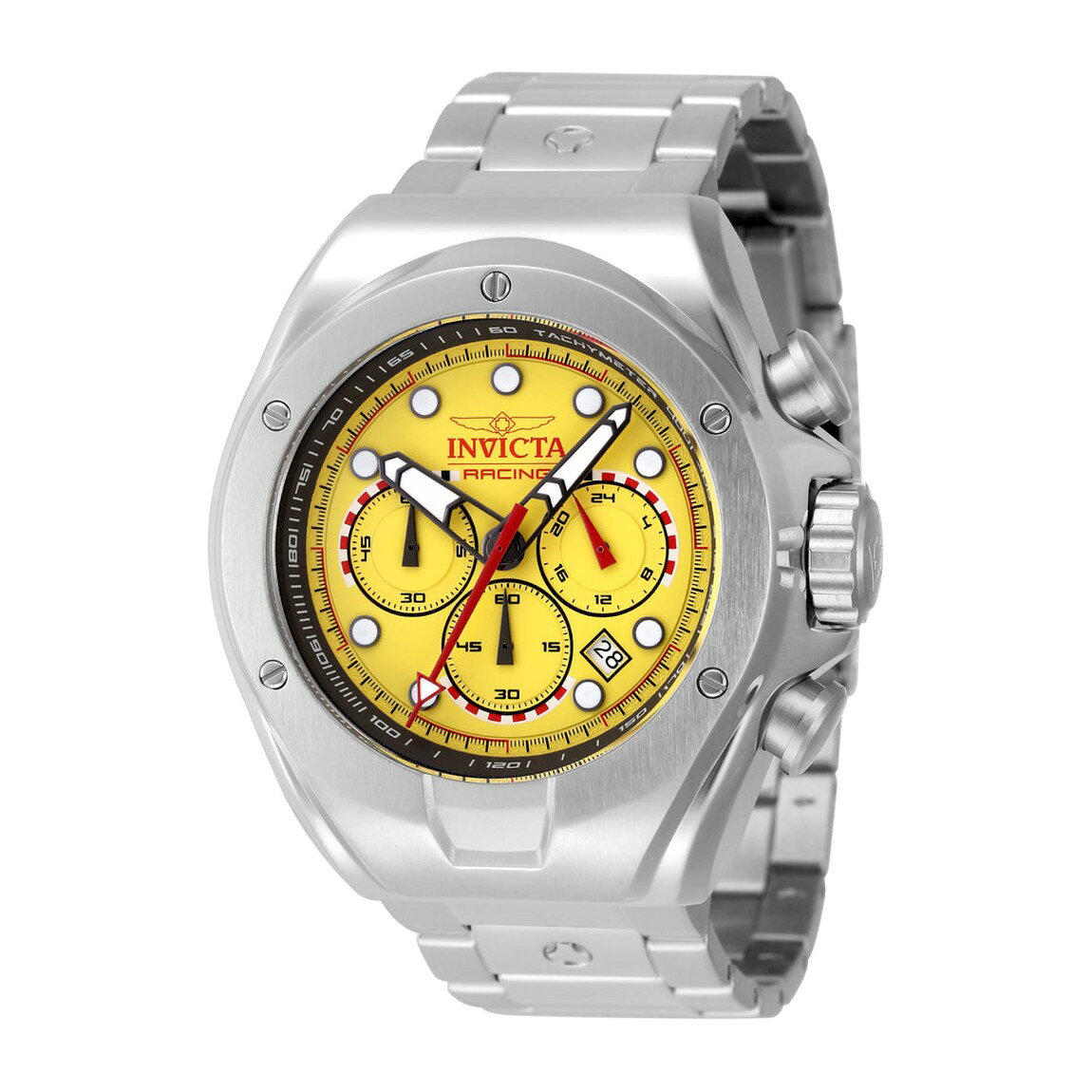 Invicta Racing RedLine 腕時計 48mmケース スチール イエロー/ブラック文字盤 メンズ 47748