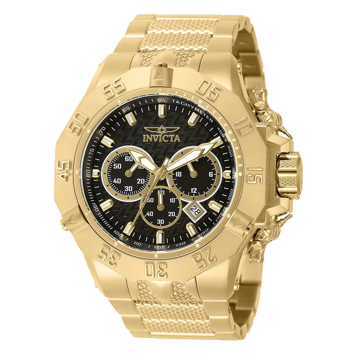 Invicta Subaqua Poseidon 腕時計 54mm ゴールド ステンレススチール クオーツ メンズ 48377 basque-10175153 Basqueバスク パッケージ画像
