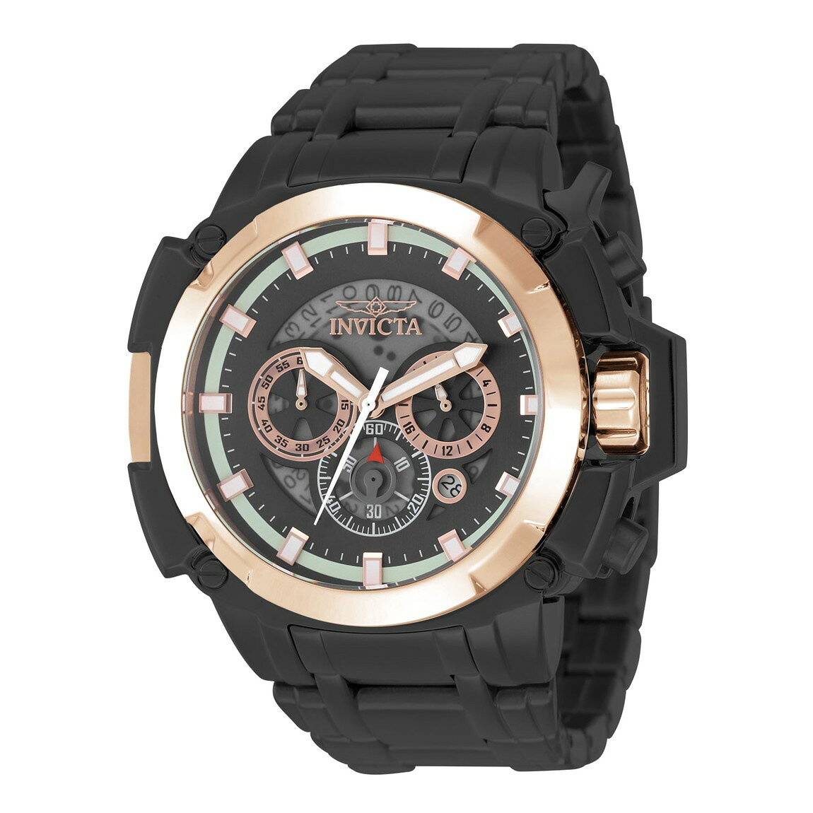 Invicta Coalition Forces Behemoth 腕時計 60mm ブラック ローズゴールド メンズ 49775