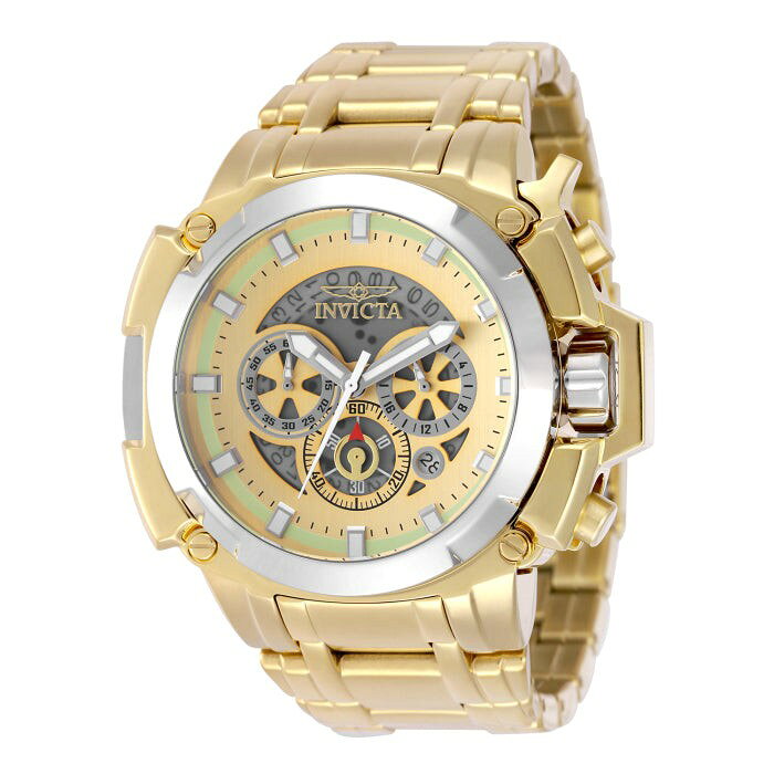 Invicta Coalition Forces Behemoth 腕時計 60mm ゴールド スチール クオーツ メンズ 49776