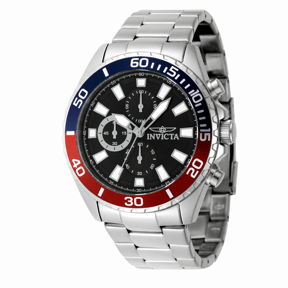 Invicta Pro Diver Nexodus 腕時計 46mm ケース径 スチールケース ブラック文字盤 メンズ 48832