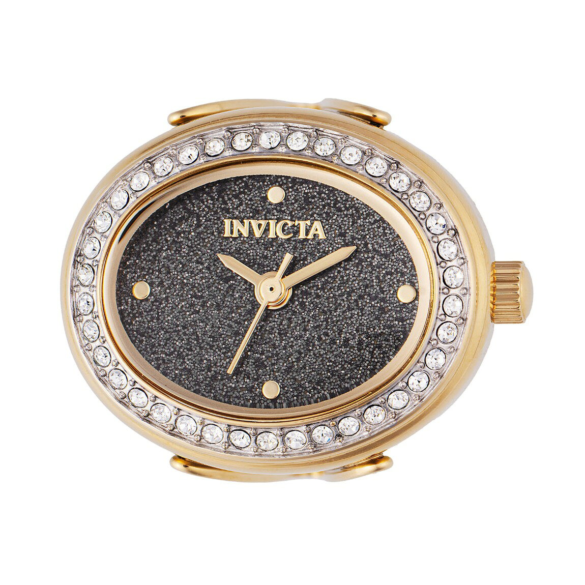 PRODUCT DETAILS Invicta Angel 腕時計 24mm ゴールドケース ブラック文字盤 リングウォッチ レディース 49601【商品仕様】・ ムーブメント：クォーツ (TMI PC11)・ ケース素材：ステンレススチール・ ケース径：24mm・ 文字盤色：ブラック（グリッター仕上げ）・ 風防：ミネラルクリスタル・ 防水：30m【特徴】・ 指に装着してアクセサリーのように楽しむことができるMini Angelコレクションのリングウォッチです。・ 華やかなゴールドトーンのケースに、ブラックのグリッターをあしらった文字盤を採用しています。・ 文字盤周囲にはクリスタルが装飾されており、手元でジュエリーのような輝きを放ちます。・ 信頼性の高いTMI社製のクォーツムーブメントを搭載し、正確な時刻を提供します。 ■ 商品について 海外輸入品（説明書は英語表記の場合あり） ■ ご注意 ・掲載画像は実物に近い色味になるよう調整しておりますが、ご利用の環境により差異が生じる場合があります。・複数店舗で在庫を共有しているため、ご注文後に在庫切れとなる場合がございます。 ■ 納期について お届けの目安を必ずご確認ください。 海外正規ルート仕入れ品 海外ブランド ▼ 海外正規ブランド店 正規代理店 ▼ 当 店 ※本商品は並行輸入品です 製造元は正規品と同一のブランド・メーカーです。当店では海外正規ルートより仕入れた商品を取り扱っております。流通ルートが異なるのみで、商品自体に違いはございません。 ── 当店の商品について ── 正規品のみ取り扱い 海外正規店・正規代理店から商品を直接仕入れ、国内に輸入して販売しております。 日本未入荷・海外限定モデルも多数 日本未入荷・海外限定モデルも多数取り扱っております。サイズ・カラー違いや海外限定で販売された製品など、日本では手に入りにくいアイテムをお届けいたします。 お求めやすい価格の理由 海外市場での価格差や流通ルートの違いにより、国内販売価格よりお求めやすくなっております。品質はそのままに、よりお手頃な価格でお届けいたします。 安心保証 ご使用前に万が一、製品に不具合がございました場合は、交換または商品代金のご返金にて対応させていただきます。商品到着後5日以内にご連絡ください。 ご注意 海外からの輸入品となります。海外輸送のため、外箱に軽微なスレ等がある場合がございますが、商品本体には影響ございません。 ※在庫状況は仕入先の在庫情報をもとに出来る限り正確に表示しておりますが、取寄せ商品のため、タイミングによりご注文後に欠品・キャンセルとなる場合がございます。 お探しの商品がございましたら、お気軽にご相談ください。