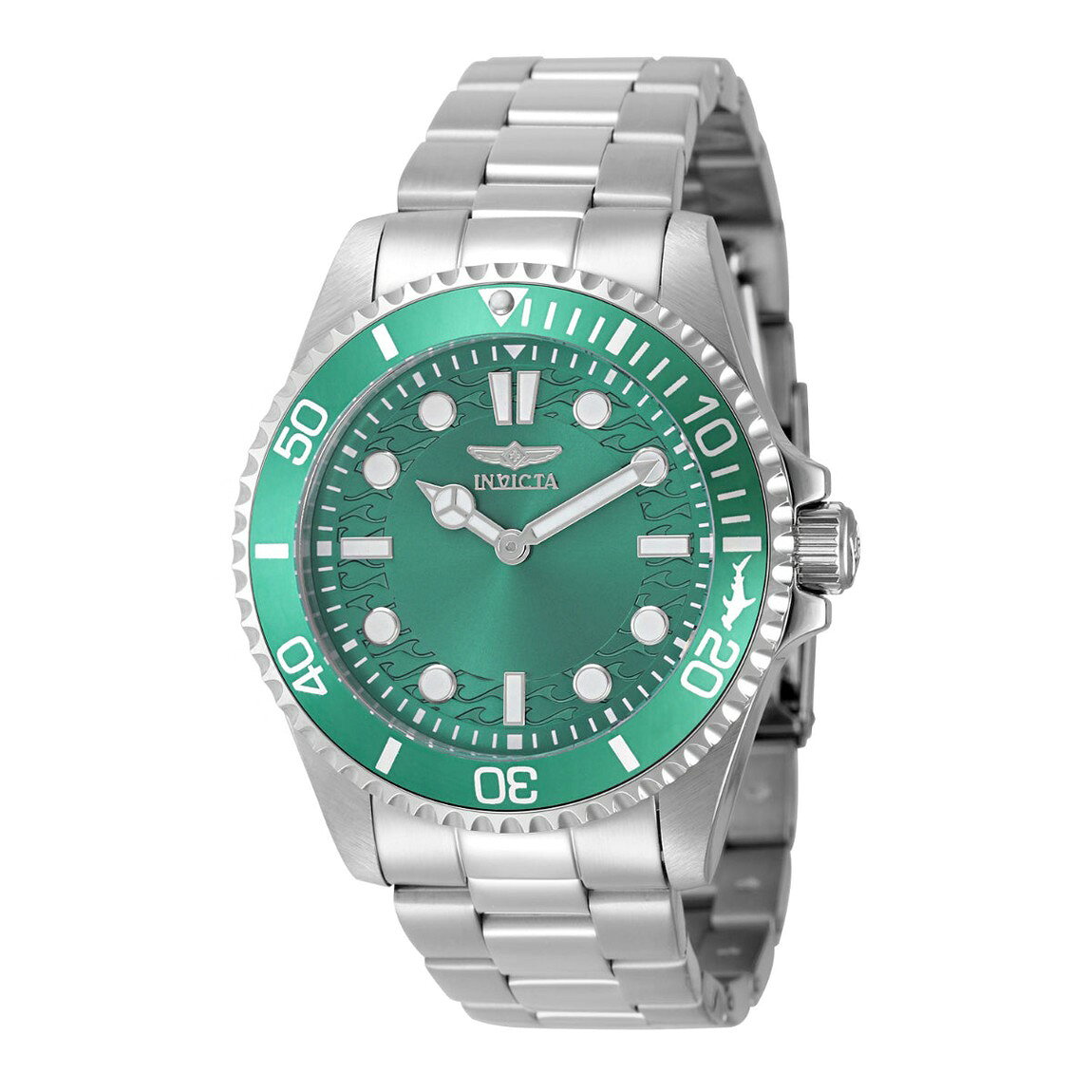 Invicta Pro Diver 腕時計 43mm グリーン文字盤 スチールケース ステンレスバンド メンズ 49695
