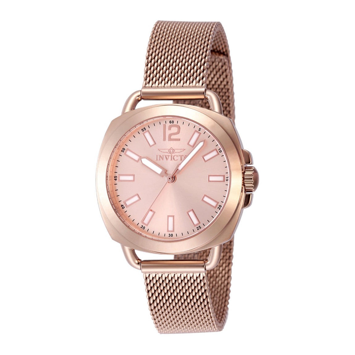 PRODUCT DETAILS Invicta Wildflower Aria 腕時計 32mm ケース径 ローズゴールド 文字盤ローズゴールド ステンレスバンド レディース 48917【商品仕様】・ ムーブメント：クォーツ（TMI PC21）・ ケース素材：ステンレススチール・ ケース径：32mm・ バンド素材：ステンレススチール・ バンド幅：14mm・ バンド長：176mm・ 文字盤色：ローズゴールド（ブラス）・ 風防：フレームフュージョンクリスタル・ 防水：50m【特徴】・ ケース、バンド、文字盤をローズゴールドカラーで統一したWildflowerコレクションのモデルです。・ 風防には強度のあるフレームフュージョンクリスタルを採用しています。・ 文字盤にはローズゴールドトーンの真鍮（ブラス）素材が使用されています。・ 日常生活用強化防水（50m防水）機能を備えています。 ■ 商品について 海外輸入品（説明書は英語表記の場合あり） ■ ご注意 ・掲載画像は実物に近い色味になるよう調整しておりますが、ご利用の環境により差異が生じる場合があります。・複数店舗で在庫を共有しているため、ご注文後に在庫切れとなる場合がございます。 ■ 納期について お届けの目安を必ずご確認ください。 海外正規ルート仕入れ品 海外ブランド ▼ 海外正規ブランド店 正規代理店 ▼ 当 店 ※本商品は並行輸入品です 製造元は正規品と同一のブランド・メーカーです。当店では海外正規ルートより仕入れた商品を取り扱っております。流通ルートが異なるのみで、商品自体に違いはございません。 ── 当店の商品について ── 正規品のみ取り扱い 海外正規店・正規代理店から商品を直接仕入れ、国内に輸入して販売しております。 日本未入荷・海外限定モデルも多数 日本未入荷・海外限定モデルも多数取り扱っております。サイズ・カラー違いや海外限定で販売された製品など、日本では手に入りにくいアイテムをお届けいたします。 お求めやすい価格の理由 海外市場での価格差や流通ルートの違いにより、国内販売価格よりお求めやすくなっております。品質はそのままに、よりお手頃な価格でお届けいたします。 安心保証 ご使用前に万が一、製品に不具合がございました場合は、交換または商品代金のご返金にて対応させていただきます。商品到着後5日以内にご連絡ください。 ご注意 海外からの輸入品となります。海外輸送のため、外箱に軽微なスレ等がある場合がございますが、商品本体には影響ございません。 ※在庫状況は仕入先の在庫情報をもとに出来る限り正確に表示しておりますが、取寄せ商品のため、タイミングによりご注文後に欠品・キャンセルとなる場合がございます。 お探しの商品がございましたら、お気軽にご相談ください。