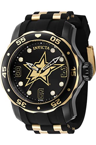 InvictaCrN^ NHL Dallas Stars Quartz Black Dial Y Watch 42325 rv