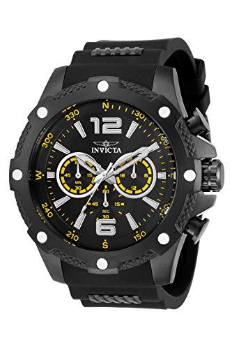 InvictaCrN^ Y I-Force Quartz Watch with Silicone, Stainless Steel Strap, Black, 24 (Model: 34021) rv