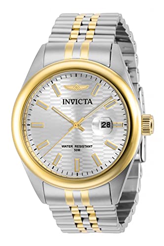 InvictaCrN^ AviatorArG[^[ Quartz Silver Dial Y Watch 38419 rv