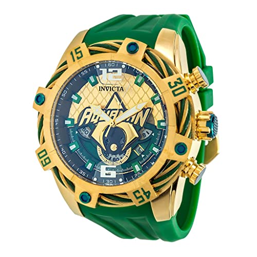 InvictaCrN^ Y DC Comics 52mm Silicone Quartz Watch, Green (Model: 35120) rv