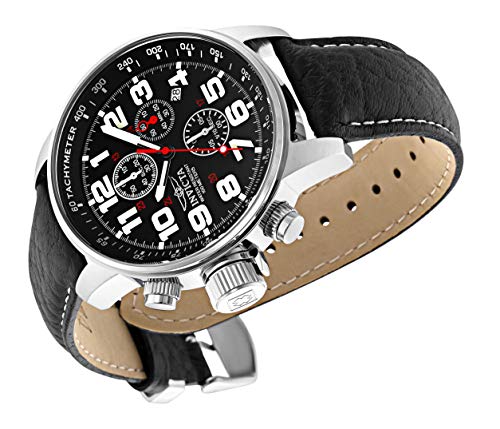Invictaインビクタ メンズ I-Force Left Handed Quartz Watch with Leather Strap, Black (Model: 2770) 腕時計 2