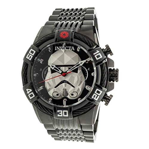 Invictaインビクタ メンズ Star Warsスターウォーズ 50mm Stainless Steel Quartz Watch, Black (Model: 41326) 腕時計