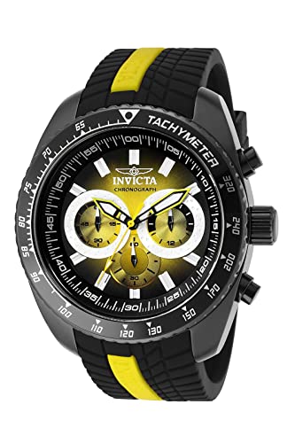 InvictaCrN^ Y S1 Rally 48mm Silicone Quartz Watch, Black (Model: 36306) rv