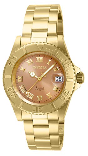 InvictaCrN^ fB[X 14365 Angel Analog Display Swiss Quartz Gold Watch rv