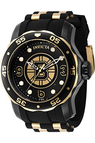 InvictaCrN^ NHL Boston Bruins Quartz Black Dial Y Watch 42320 rv