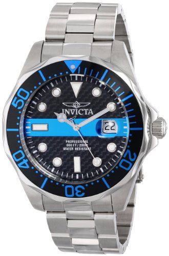 InvictaCrN^ Y 14702 Pro Diver Analog Display Swiss Quartz Silver Watch rv