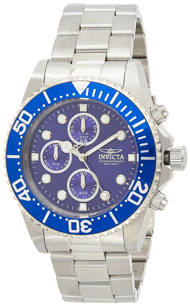 楽天BasqueバスクInvictaインビクタ メンズ男性用 1769 Pro Diver Collection ステンレススチール Bracelet Watch Silver/Blue Dial