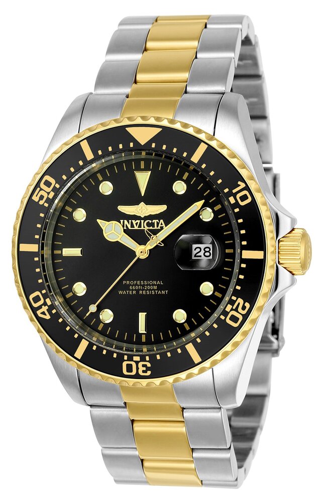 InvictaCrN^ Yjp Pro Diver NH[cv Diving Watch XeXXgbv Two Tone, 22 (Model: 23229)