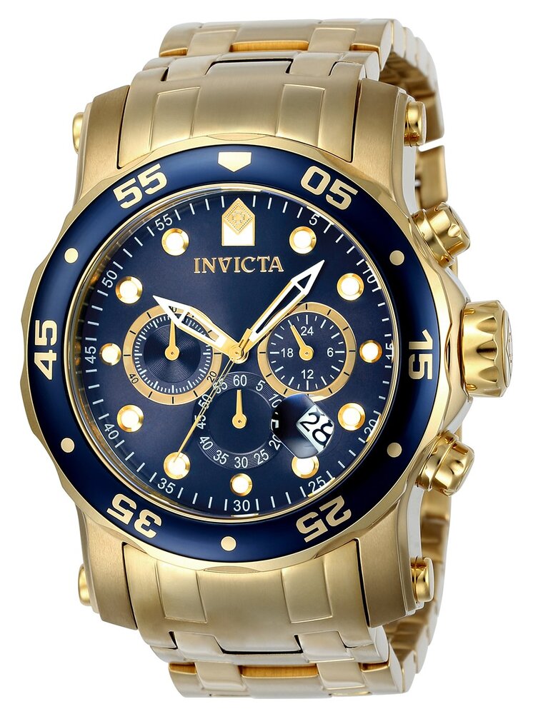 Invictaインビクタ メンズ男性用 23651 Pro Diver アナログ表示 クォーツ時計 Gold Watch