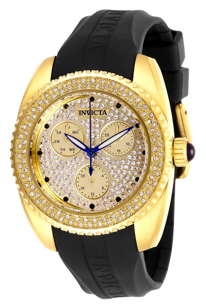 InvictaCrN^ Angel Crystal Gold Dial Ladies Watch 28485