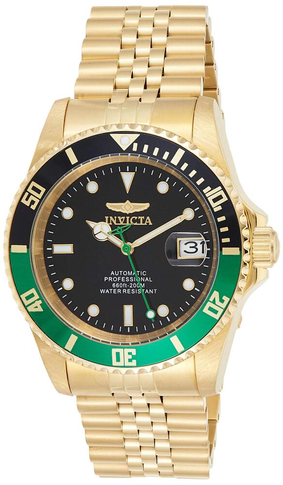 InvictaCrN^ Yjp Pro Diver v XeXX`[ Strap, Gold, 22 (Model: 29184)