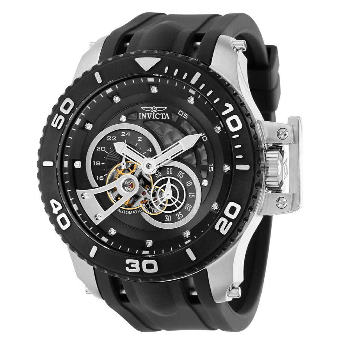 InvictaCBN^ Pro Diver SCUBA 0.05 Carat Diamond Automatic YEHb` 50mm ubN (36110)