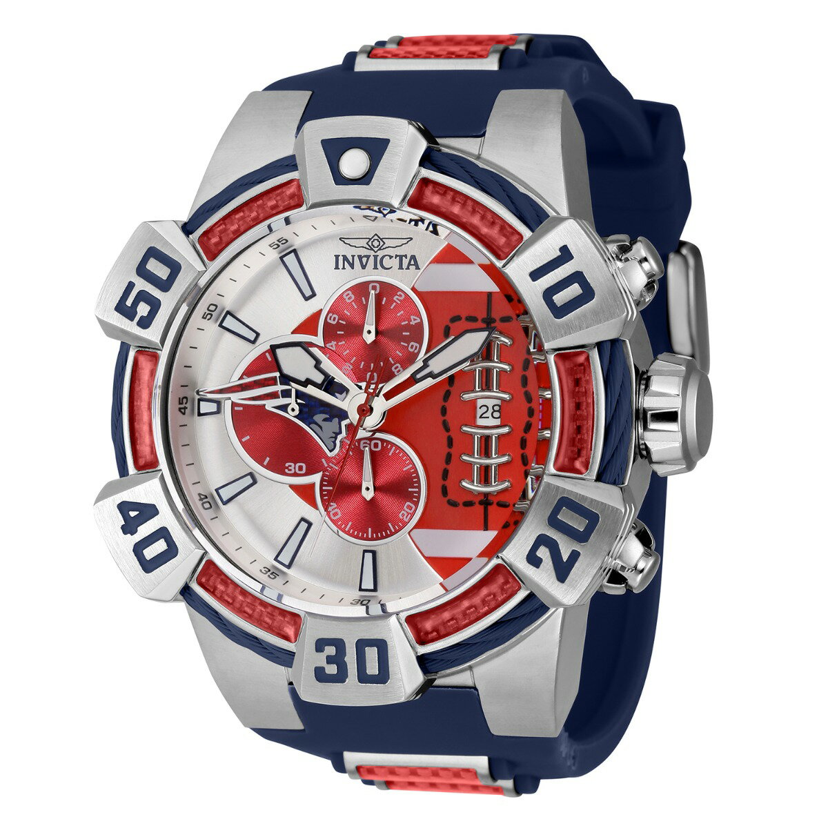 InvictaCBN^ NFL New England Patriots YEHb` 52mm u[ bh (41573)