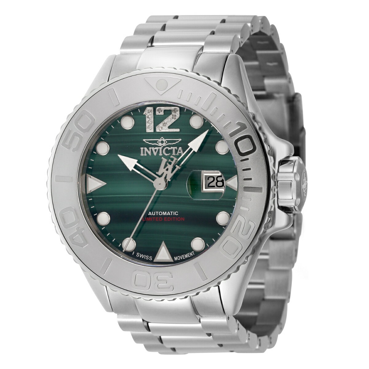 InvictaCBN^ Masterpiece 0.04 Carat Diamond Swiss ETA 2824 Caliber Automatic YEHb` 52mm X`[ (45204)