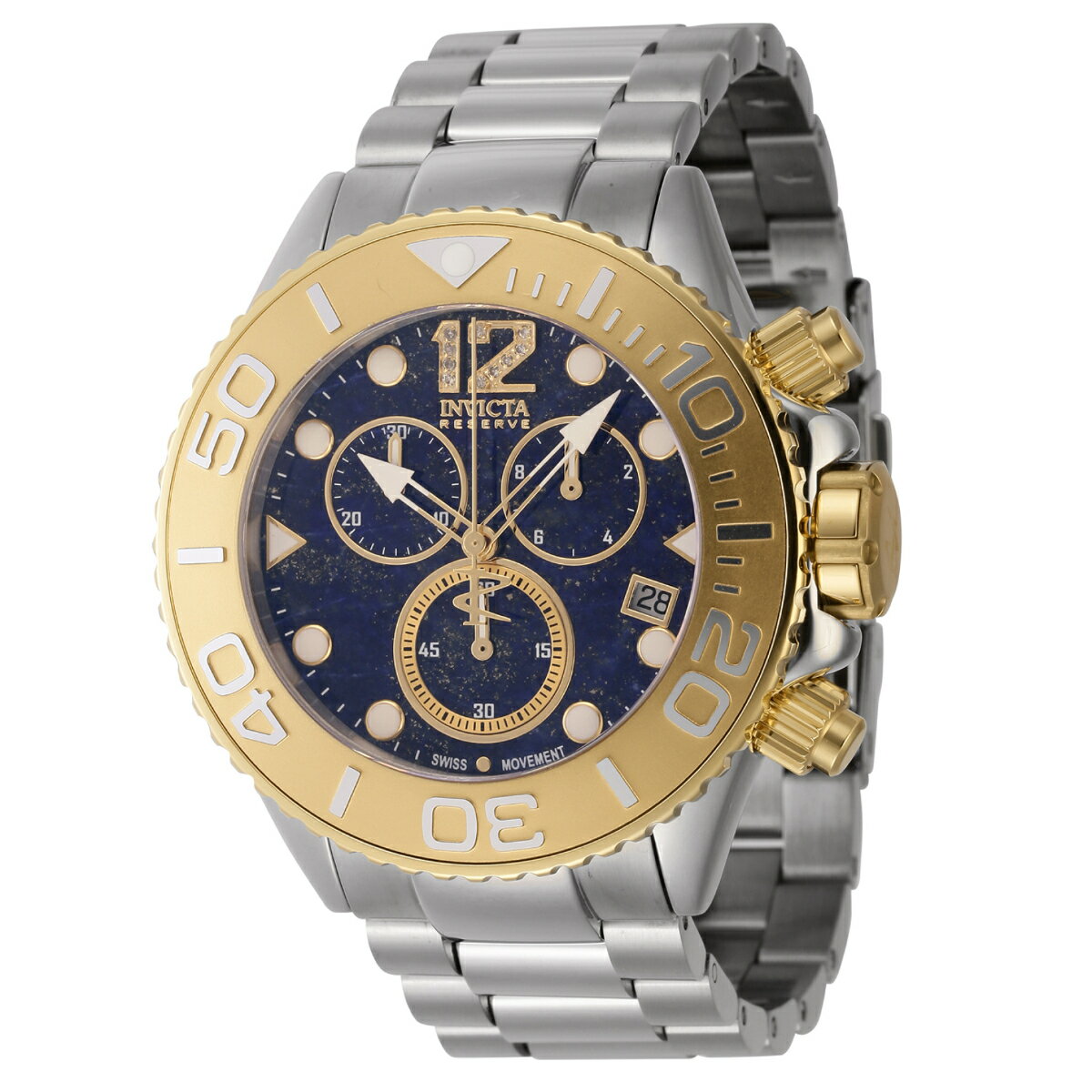 InvictaCBN^ Reserve Grand Diver 0.04 Carat Diamond Swiss ETA G10.212 Caliber YEHb` 52mm X`[ 45372