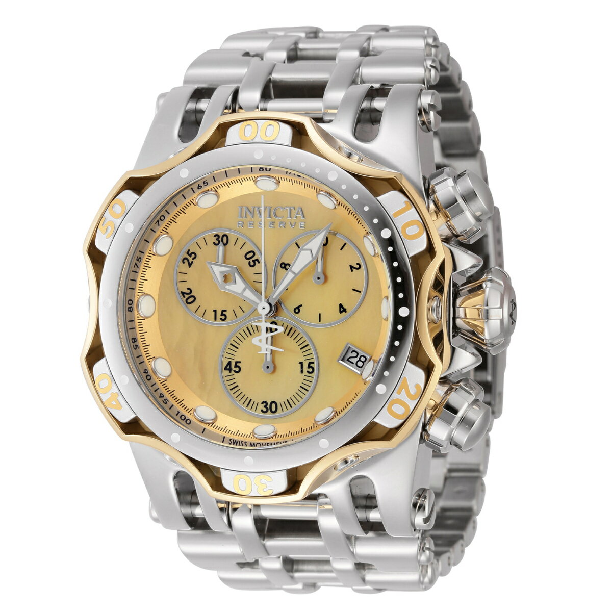 InvictaCBN^ Reserve Chaos Swiss ETA G10.212 Caliber YEHb` Mother of Pearl_Ct 54mm X`[ (45655)