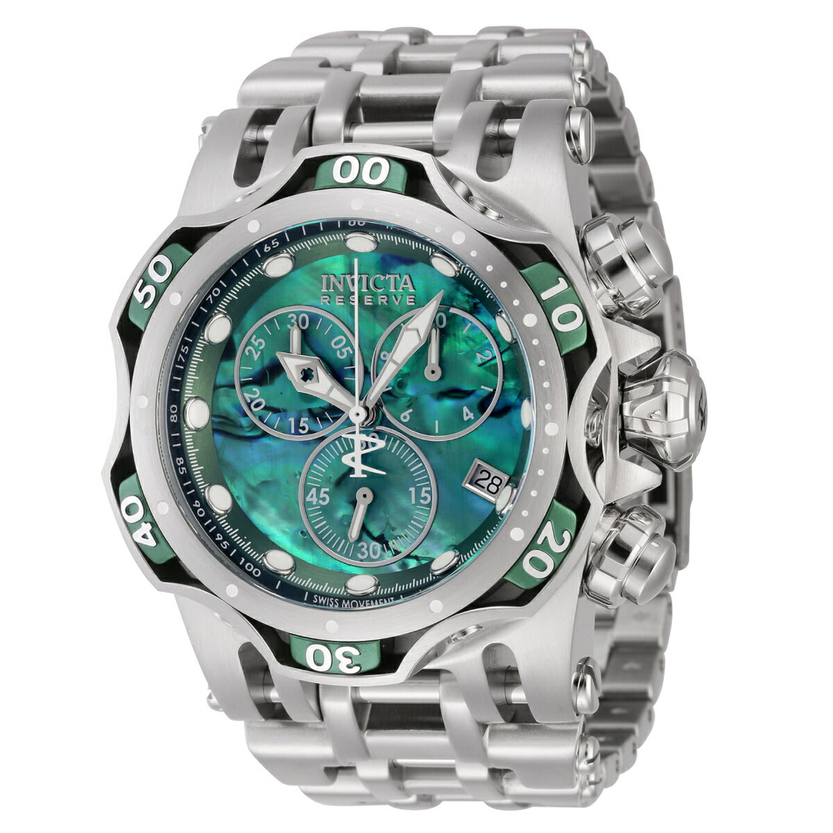 InvictaCBN^ Reserve Chaos Swiss ETA G10.212 Caliber YEHb` w/ Abalone Dial 54mm X`[ 45656