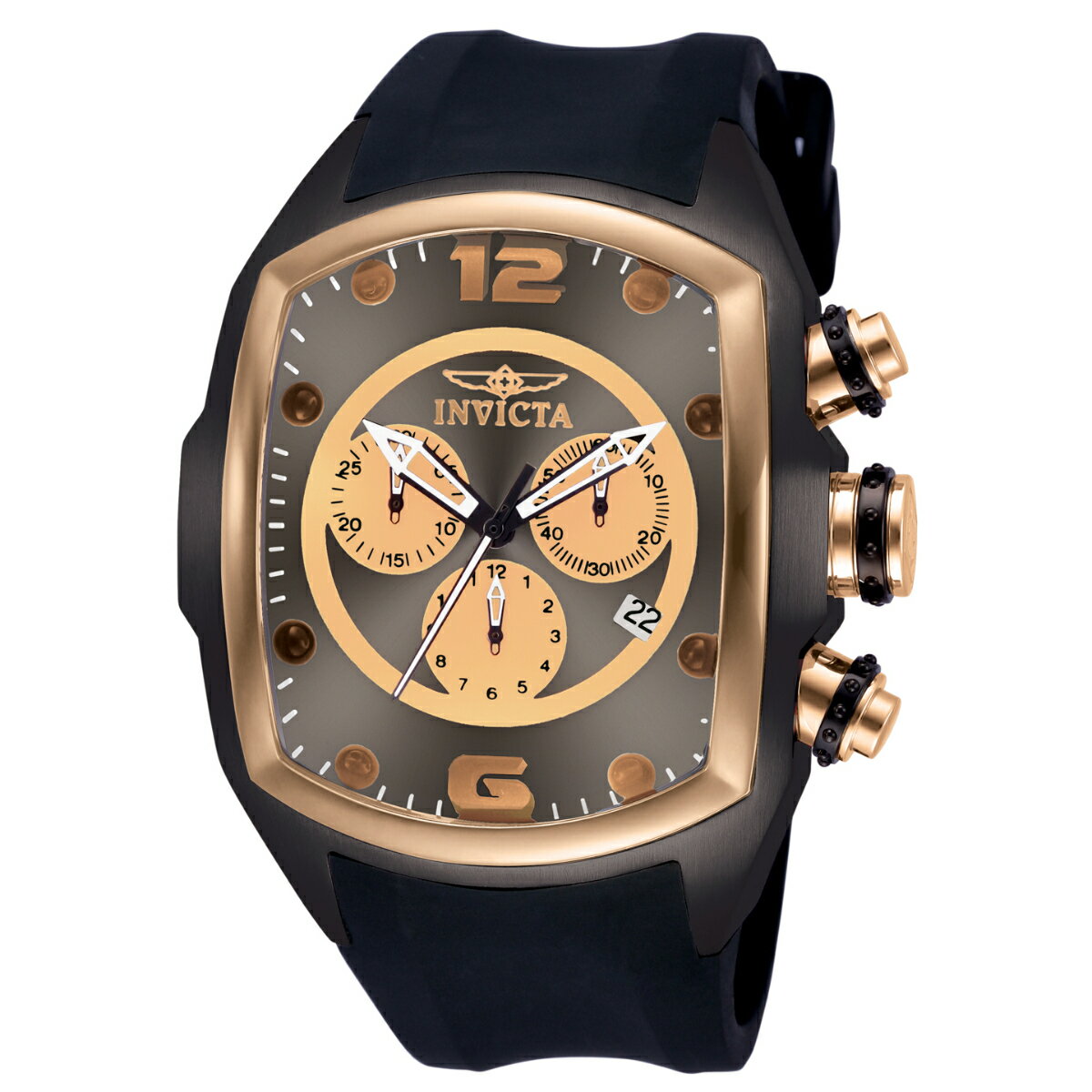 Invictaインヴィクタ Lupah Swiss Ronda 5030.D Caliber メンズウォッチ 47mm ブラック (ZG-10065)